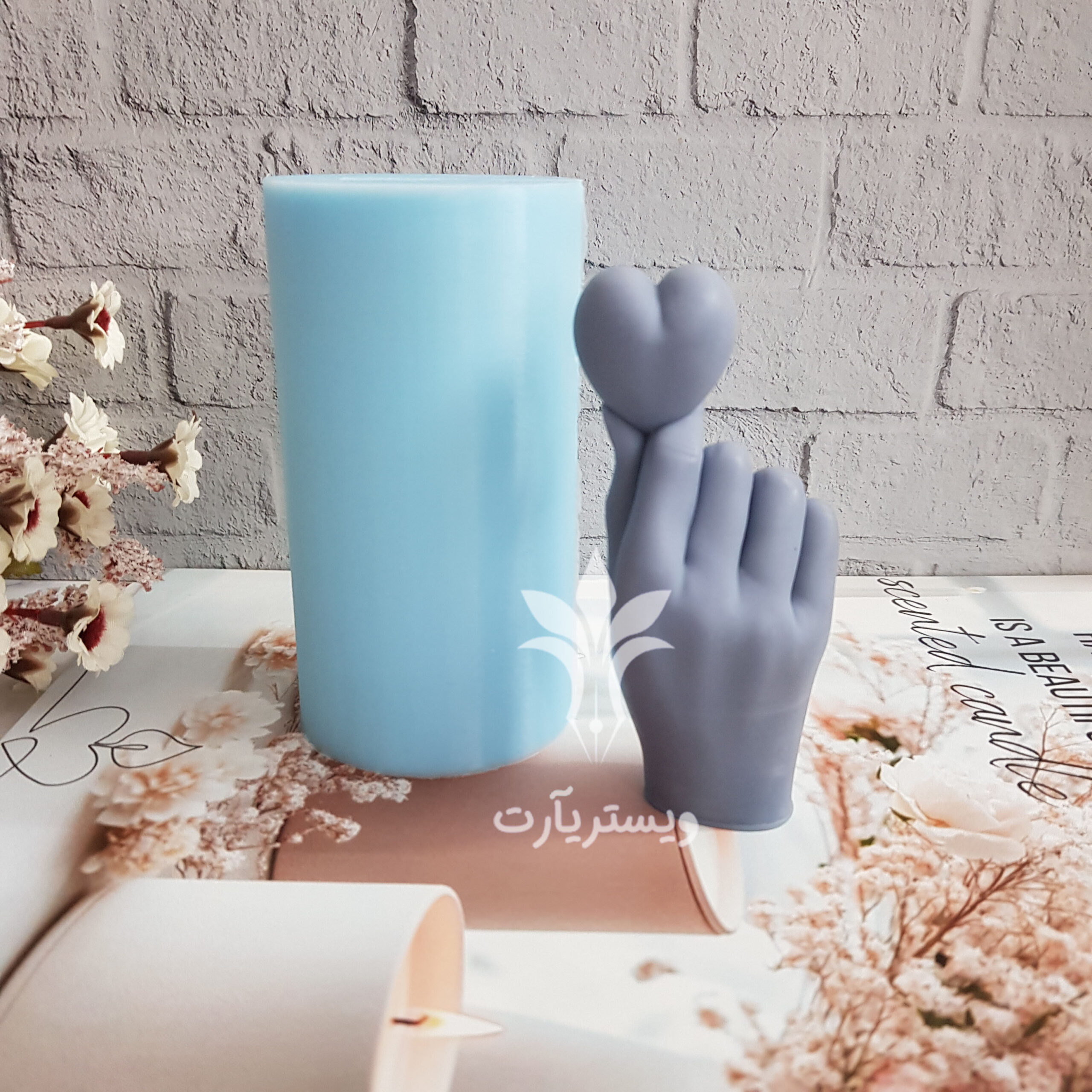 قالب سیلیکونی دست قلب دار قالب سیلیکونی دست قلب دار